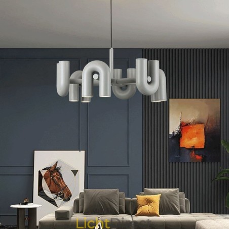 Hanglamp Rond Smeedijzer U-vormig Plafondlamp 90 Draaibare Kap Hanglamp Rond Smeedijzer U-vormig Plafondlamp 90 Draaibare Kap