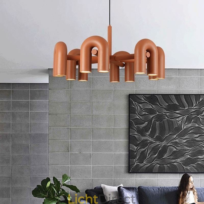 Hanglamp Rond Smeedijzer U-vormig Plafondlamp 90 Draaibare Kap