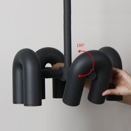 Hanglamp Rond Smeedijzer U-vormig Plafondlamp 90 Draaibare Kap