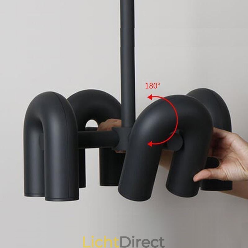 Hanglamp Rond Smeedijzer U-vormig Plafondlamp 90 Draaibare Kap