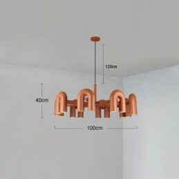 Hanglamp Rond Smeedijzer U-vormig Plafondlamp 90 Draaibare Kap