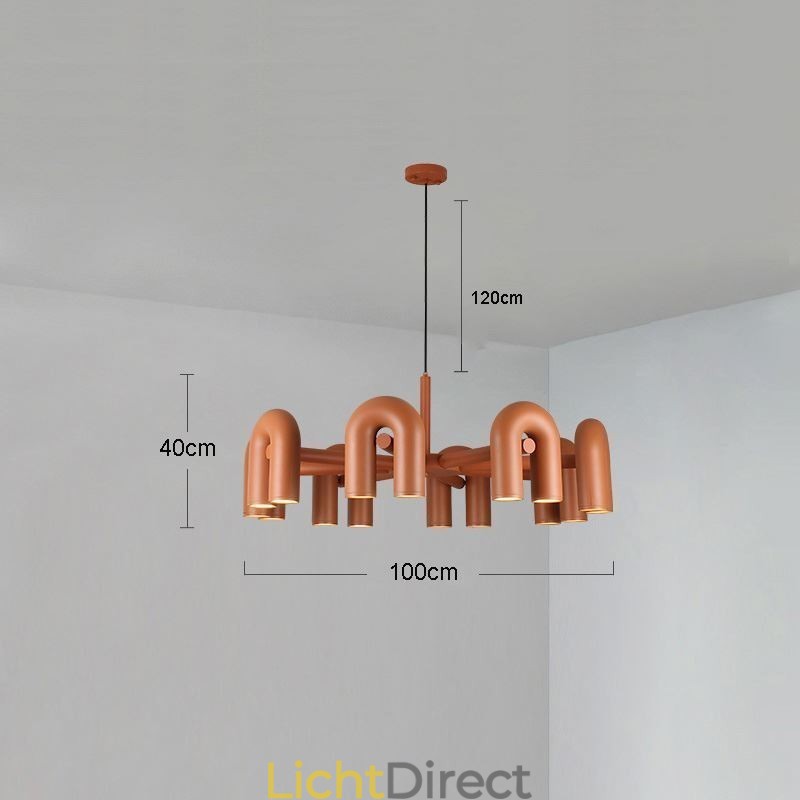 Hanglamp Rond Smeedijzer U-vormig Plafondlamp 90 Draaibare Kap
