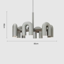 Hanglamp Rond Smeedijzer U-vormig Plafondlamp 90 Draaibare Kap