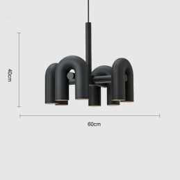 Hanglamp Rond Smeedijzer U-vormig Plafondlamp 90 Draaibare Kap