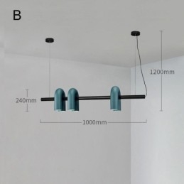 Plafondlamp Smeedijzer U-vormige hanglamp 90 Draaibare kap