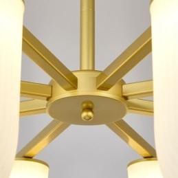 U-vormige kroonluchter Franse crèmekleurige hanglamp
