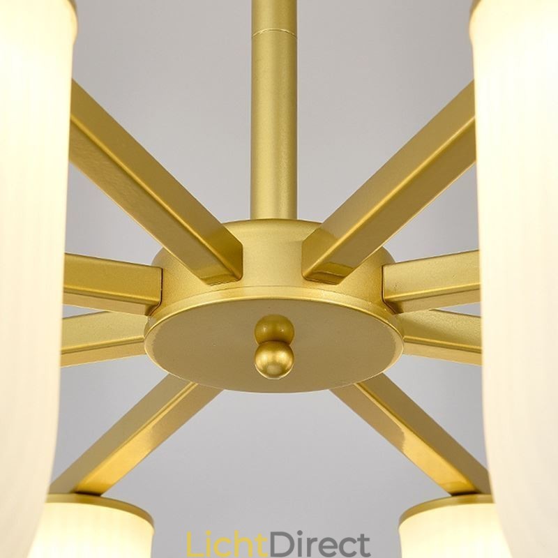 U-vormige kroonluchter Franse crèmekleurige hanglamp