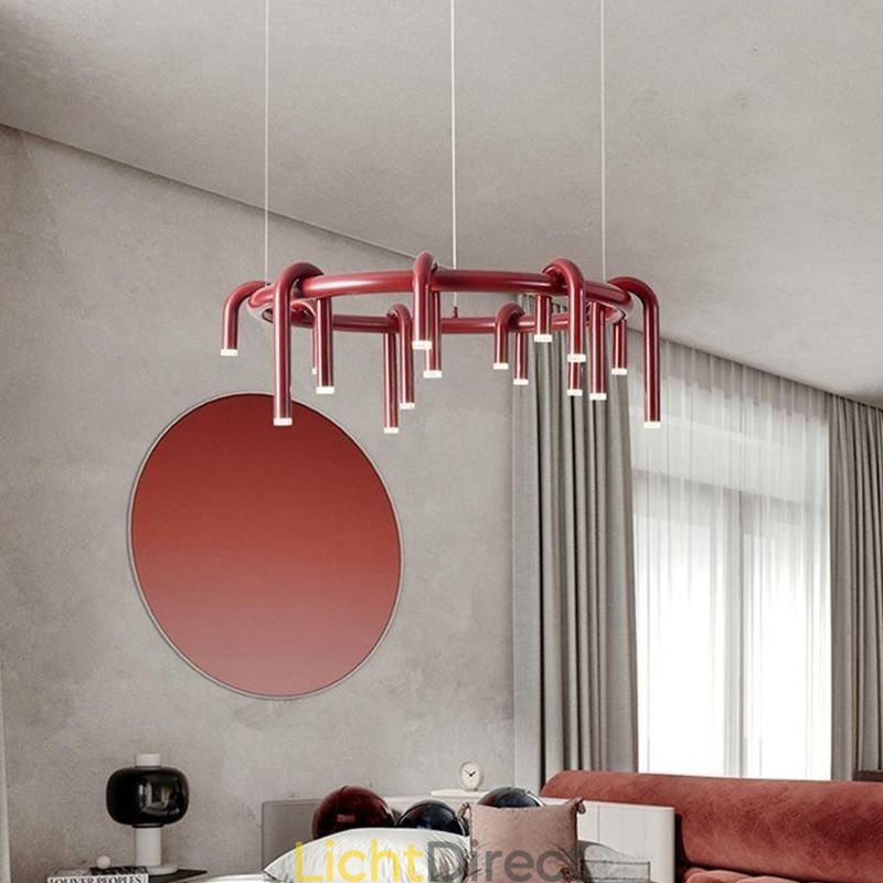 Plafondlamp Modern Scandinavisch Duplex Gebouw Circulair U-vormig Hanglamp