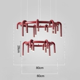 Plafondlamp Modern Scandinavisch Duplex Gebouw Circulair U-vormig Hanglamp