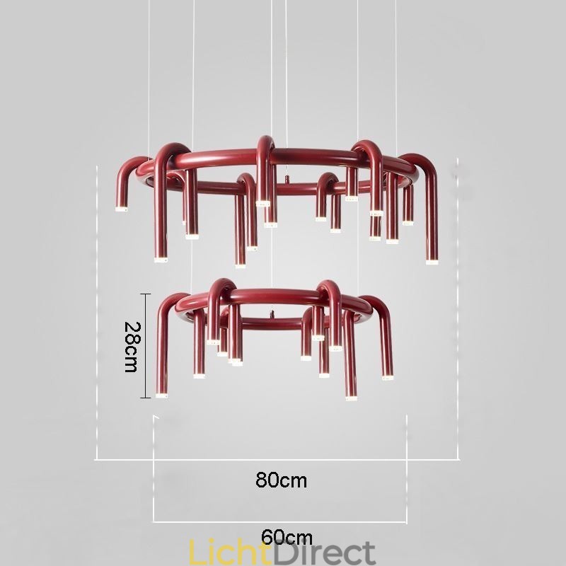Plafondlamp Modern Scandinavisch Duplex Gebouw Circulair U-vormig Hanglamp