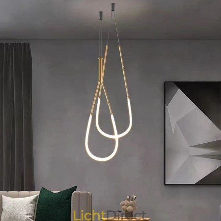 Hanglamp Creative Line Bamboe Plafondlamp Zwart Goud Hanglamp Creative Line Bamboe Plafondlamp Zwart Goud
