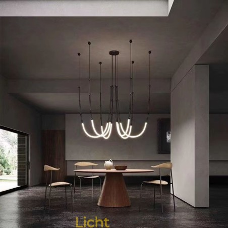 Plafondlamp Creative Line Bamboe Hanglamp Zwart Goud Plafondlamp Creative Line Bamboe Hanglamp Zwart Goud