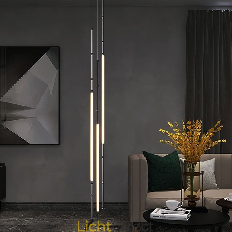 Plafondlamp Creative Line Bamboe Hanglamp Zwart Goud