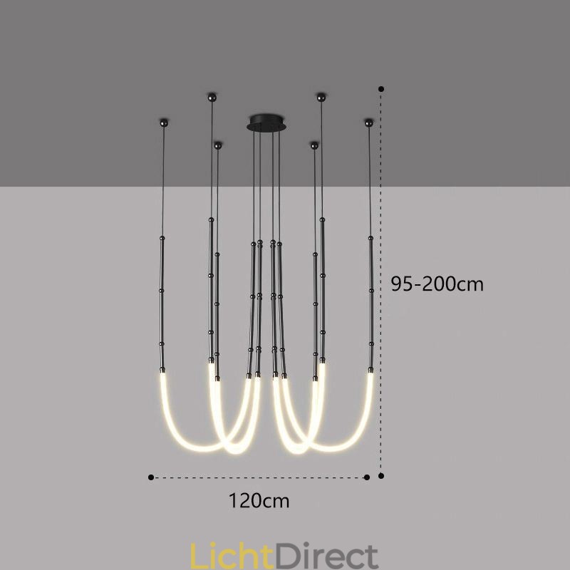 Plafondlamp Creative Line Bamboe Hanglamp Zwart Goud