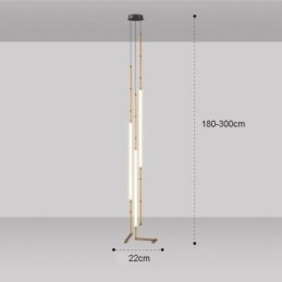 Plafondlamp Creative Line Bamboe Hanglamp Zwart Goud