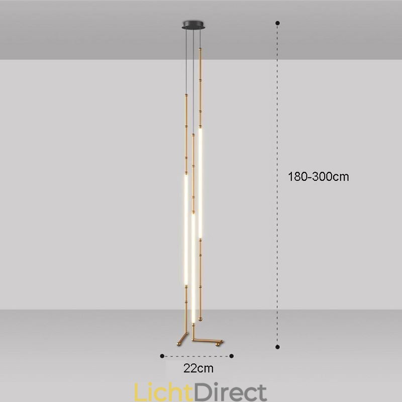 Plafondlamp Creative Line Bamboe Hanglamp Zwart Goud