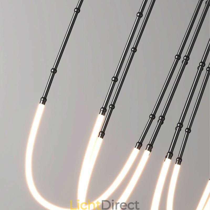 Plafondlamp Creative Line Bamboe Hanglamp Zwart Goud