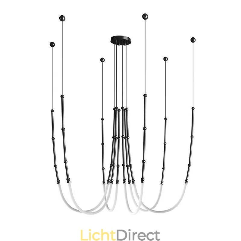 Plafondlamp Creative Line Bamboe Hanglamp Zwart Goud
