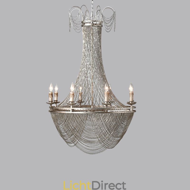 Aluminium ketting hanglamp creatieve lamp luxe kwast decoratieve lamp goud zilver