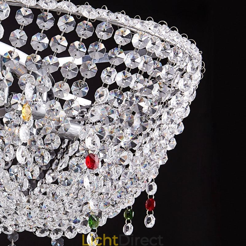 Kristallen hanglamp moderne luxe ovale plafondlamp
