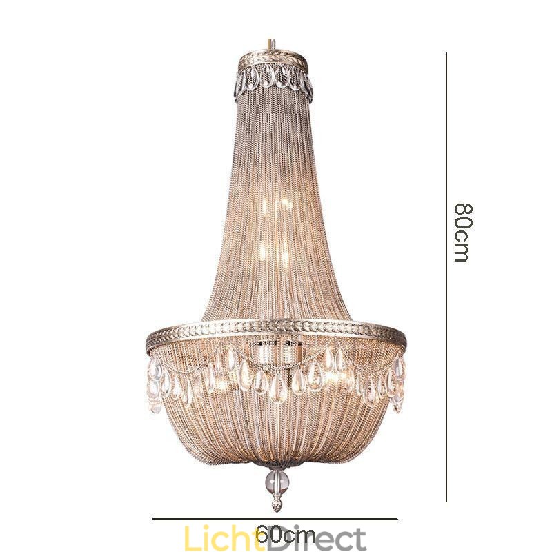 Kwast Hanglamp Retro Amerikaanse Duplex Aluminium Ketting Plafondlamp