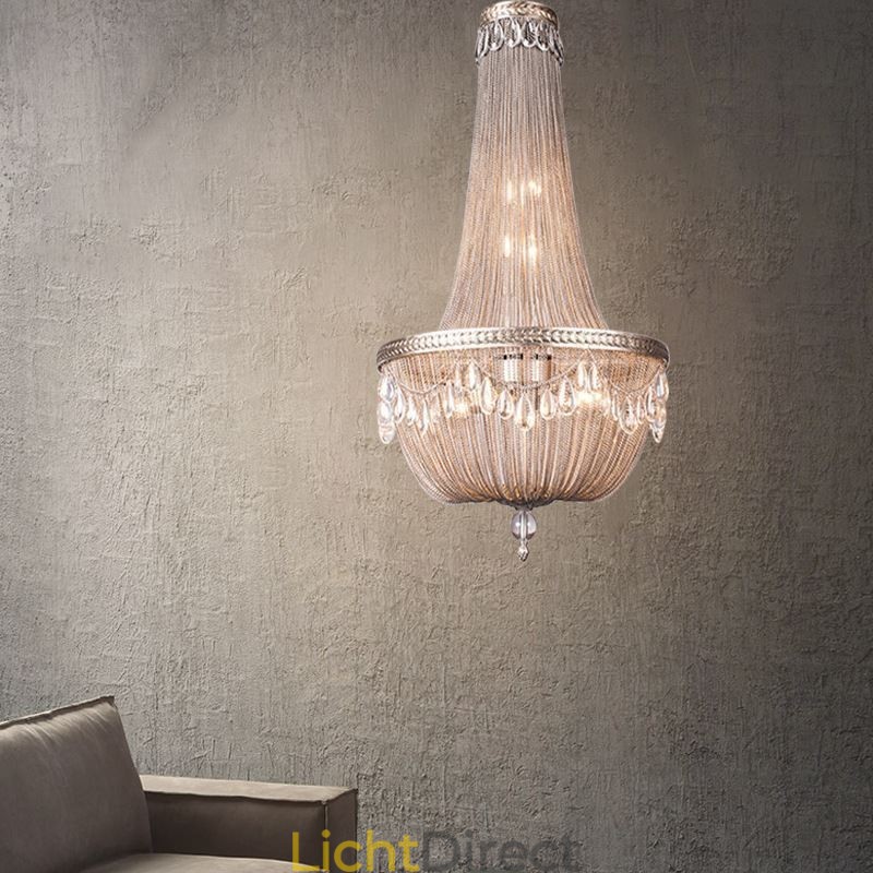 Kwast Hanglamp Retro Amerikaanse Duplex Aluminium Ketting Plafondlamp