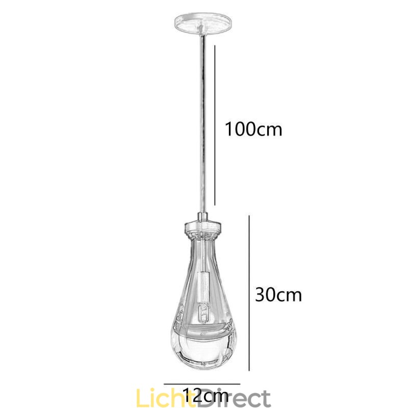Waterdruppel hanglamp moderne minimalistische koperen kunst plafondlamp