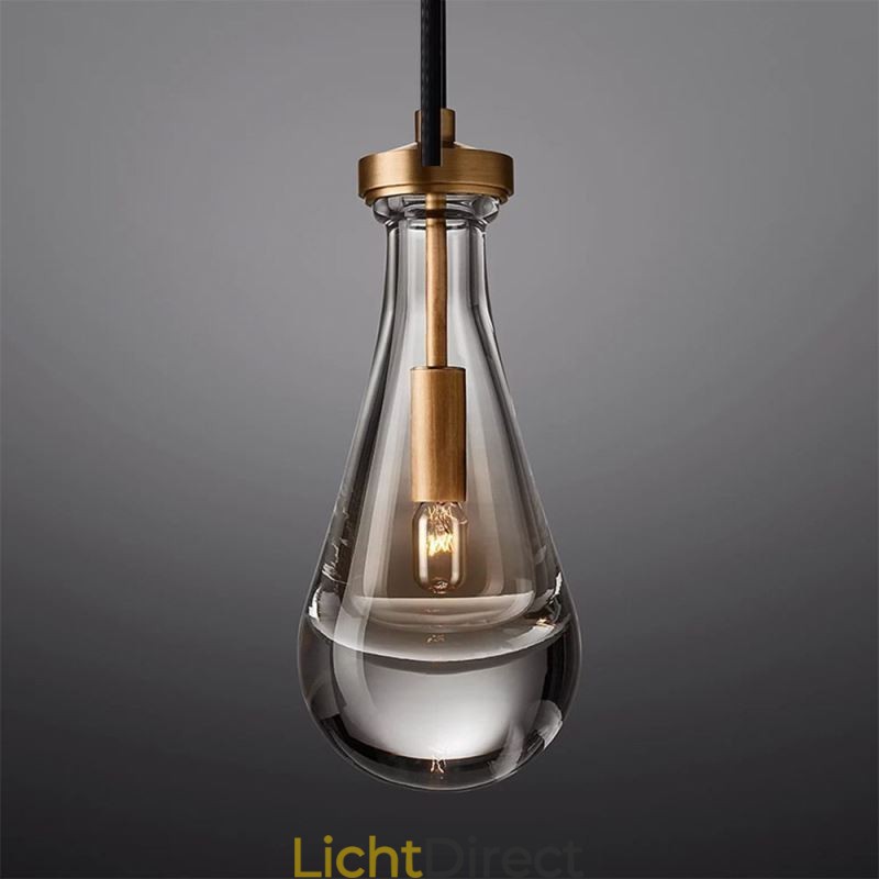 Waterdruppel hanglamp moderne minimalistische koperen kunst plafondlamp