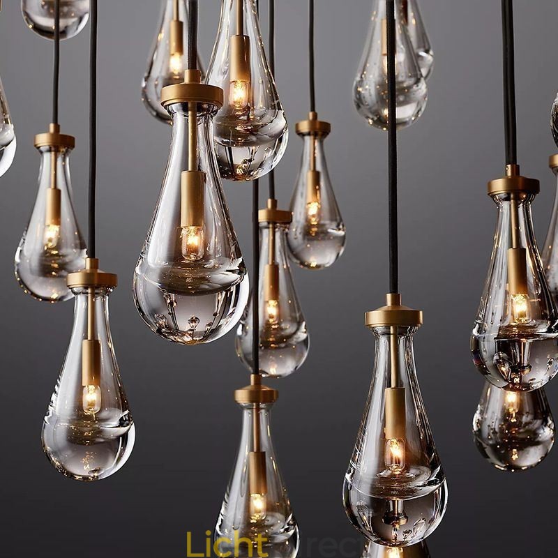 Waterdruppel hanglamp moderne minimalistische koperen kunst plafondlamp
