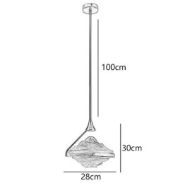 Hanglamp Modern Minimalistisch Smeedijzer Lava Glas Plafondlamp