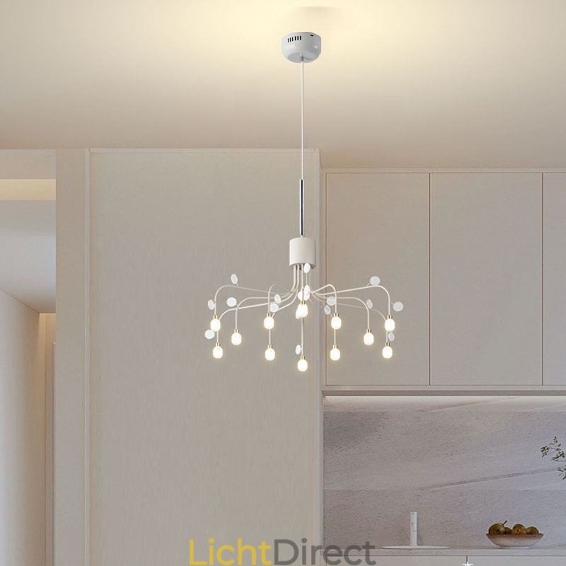 Hanglamp Nordic Creative Natuurlijk Wit Plafondlamp 14 Lampen