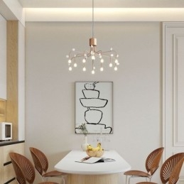 Hanglamp Nordic Creative Natuurlijk Wit Plafondlamp 14 Lampen