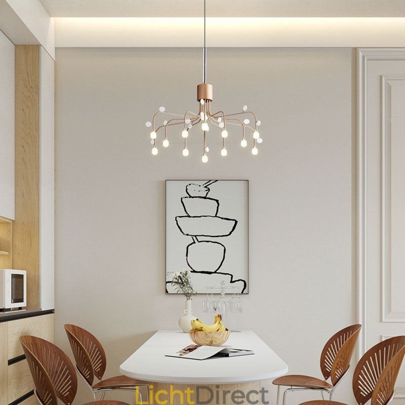 Hanglamp Nordic Creative Natuurlijk Wit Plafondlamp 14 Lampen