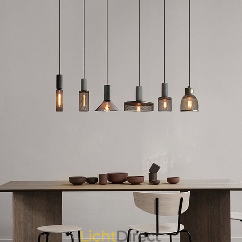 Zwarte hanglamp Cementroosterlamp Landelijke Retro Plafondlamp