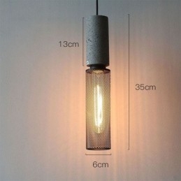 Zwarte hanglamp Cementroosterlamp Landelijke Retro Plafondlamp