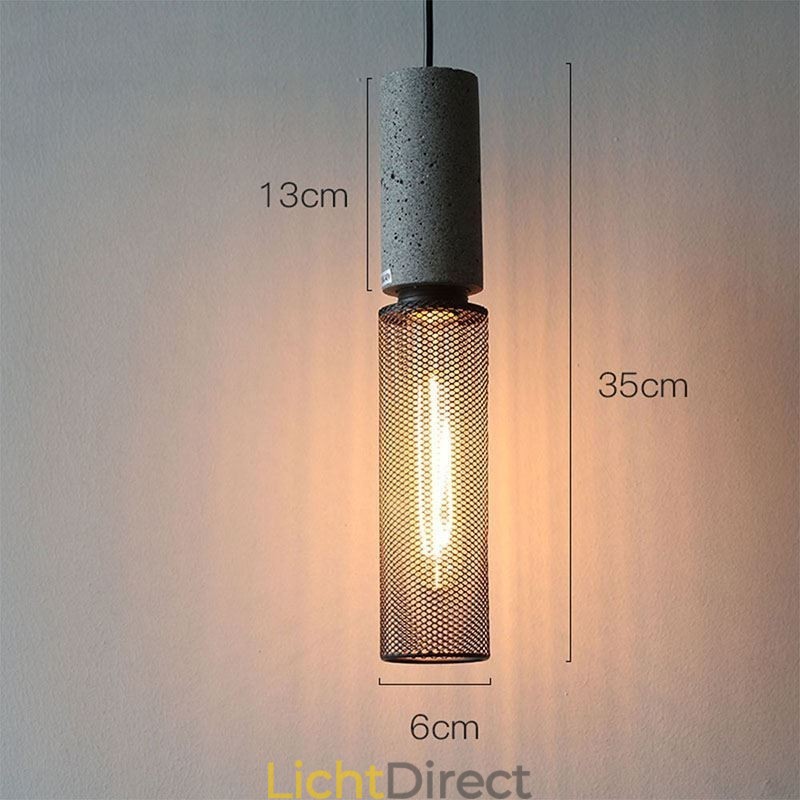 Zwarte hanglamp Cementroosterlamp Landelijke Retro Plafondlamp
