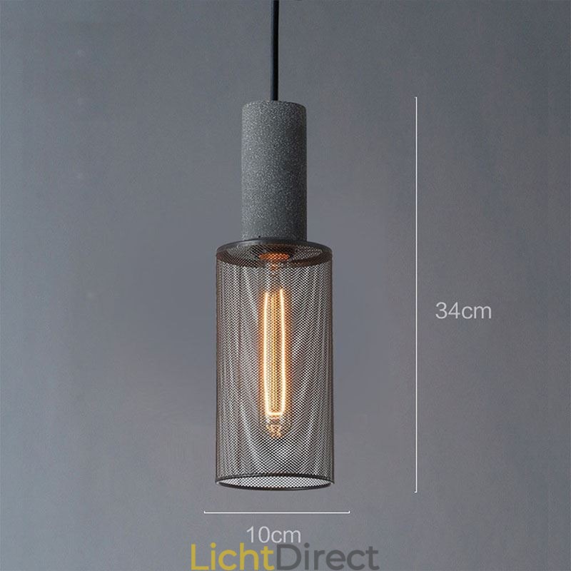 Zwarte hanglamp Cementroosterlamp Landelijke Retro Plafondlamp