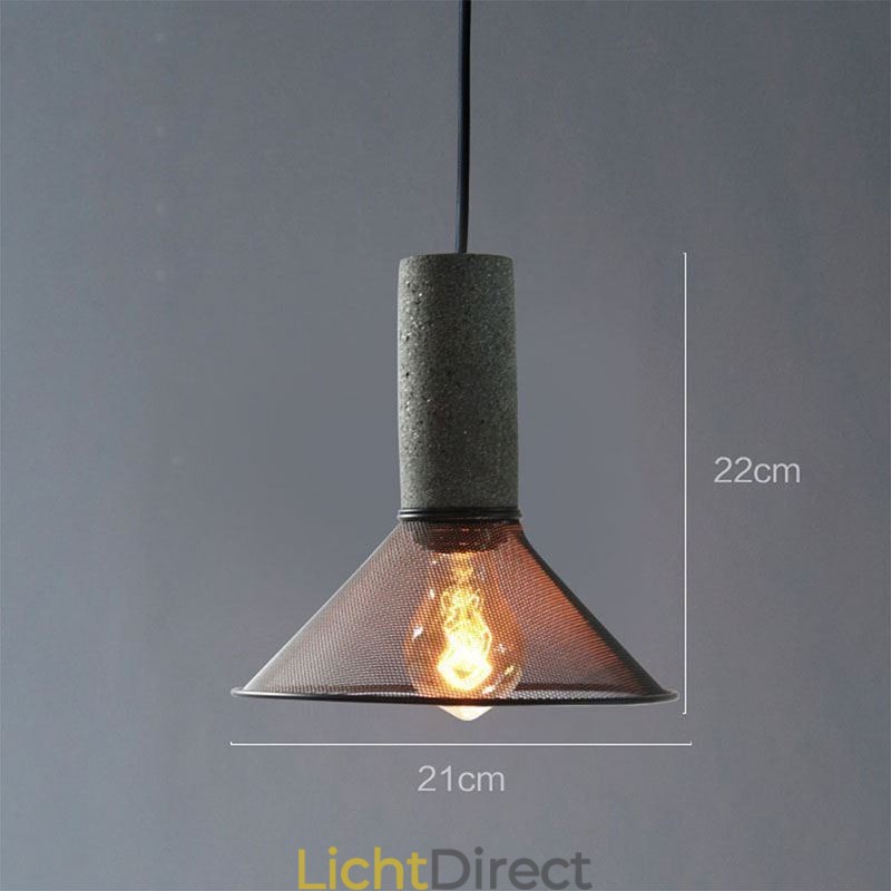 Zwarte hanglamp Cementroosterlamp Landelijke Retro Plafondlamp
