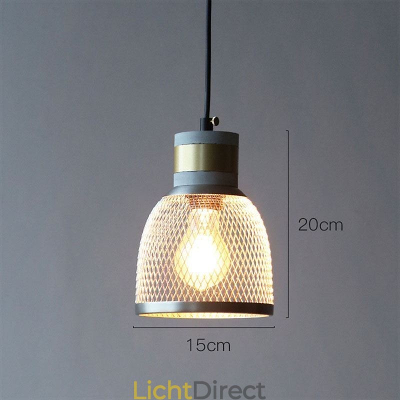 Zwarte hanglamp Cementroosterlamp Landelijke Retro Plafondlamp