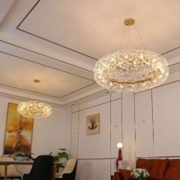 Hanglamp Modern Minimalistisch Smeedijzeren Ronde Zonnebloem Plafondlamp