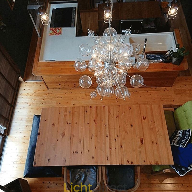 Moderne hanglamp Minimalistische plafondlamp van bubbelglas