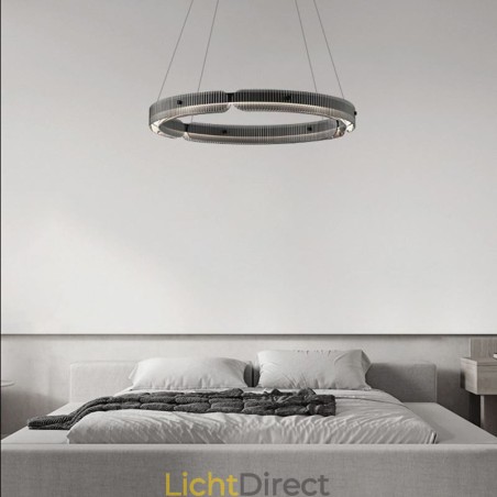 Cirkelvormige hanglamp 60 80CM glazen plafondlamp traploos dimbaar met afstandsbediening Cirkelvormige hanglamp 60 80CM glazen plafondlamp traploos dimbaar met afstandsbediening
