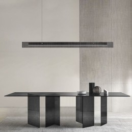 Hanglamp 100CM Glazen Plafondlamp Traploos Dimbaar Met Afstandsbediening