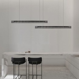 Hanglamp 100CM Glazen Plafondlamp Traploos Dimbaar Met Afstandsbediening