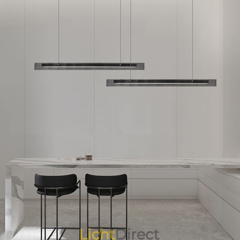 Hanglamp 100CM Glazen Plafondlamp Traploos Dimbaar Met Afstandsbediening