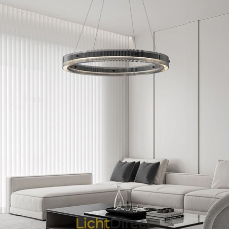 Glazen hanglamp 60 80CM cirkel plafondlamp traploos dimbaar met afstandsbediening Glazen hanglamp 60 80CM cirkel plafondlamp traploos dimbaar met afstandsbediening