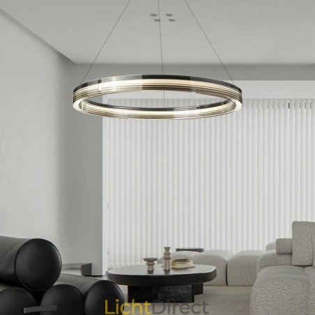 Hanglamp 60 80CM Cirkel Glazen Plafondlampen Trichromatisch Dimmen Hanglamp 60 80CM Cirkel Glazen Plafondlampen Trichromatisch Dimmen