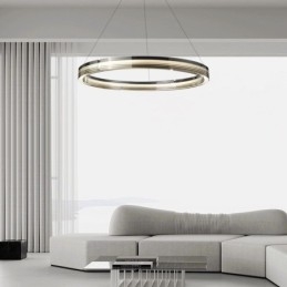 Hanglamp 60 80CM Cirkel Glazen Plafondlampen Trichromatisch Dimmen