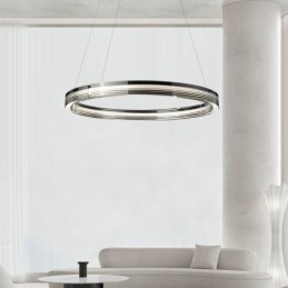 Hanglamp 60 80CM Cirkel Glazen Plafondlampen Trichromatisch Dimmen
