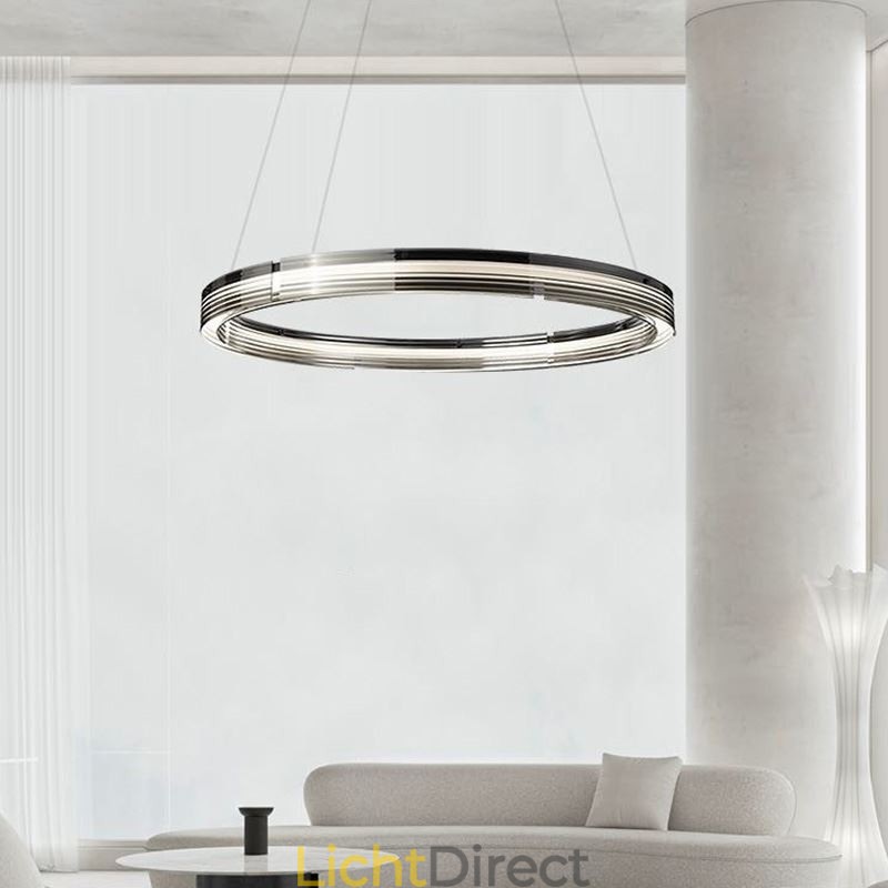 Hanglamp 60 80CM Cirkel Glazen Plafondlampen Trichromatisch Dimmen